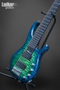 Modulus Quantum Q6 Quilt Blue Green Burst 6 String Bass