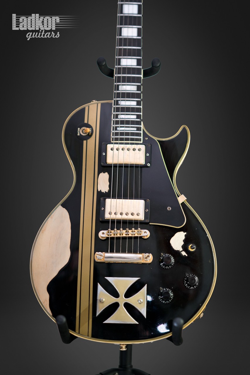 1973 Gibson Les Paul Custom Hetfield Black Iron Cross Uncle Milty