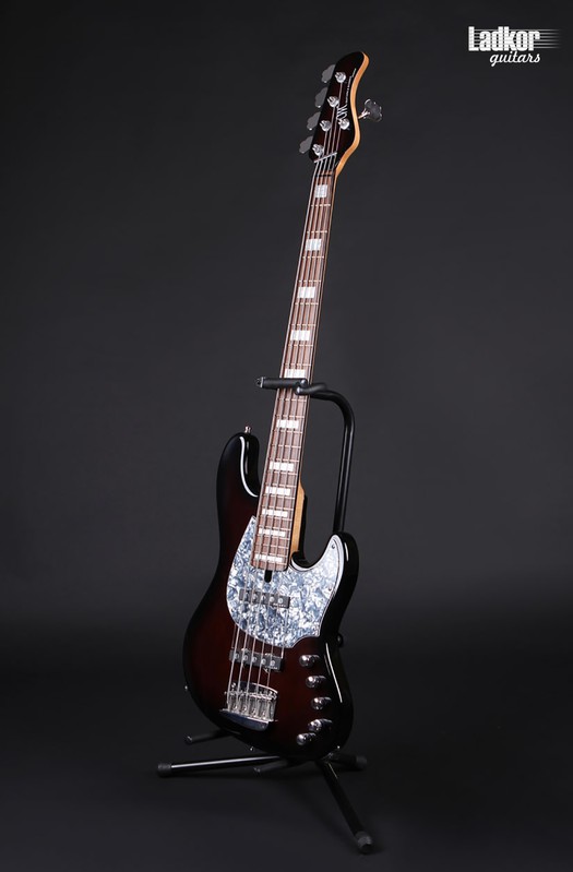 Mayones Jabba Custom 5 Custom Brown with Black Burst 5 String Bass