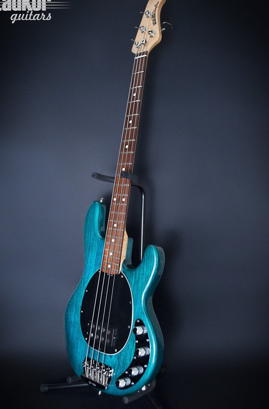 2000 Ernie Ball Musicman Stingray Translucent Teal Bass