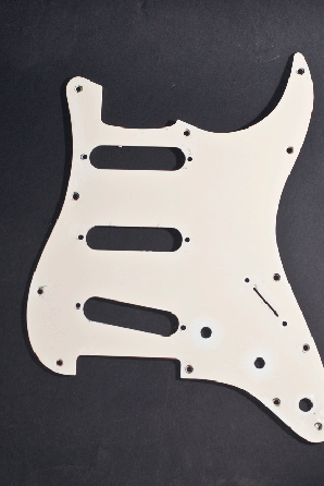 Genuine FENDER 3-ply White Stratocaster Pickguard For 3 Single Coil Pickups