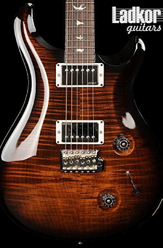 PRS Custom 22 10 Top Pattern Thin 10 Top Tremolo Black Gold Burst NEW