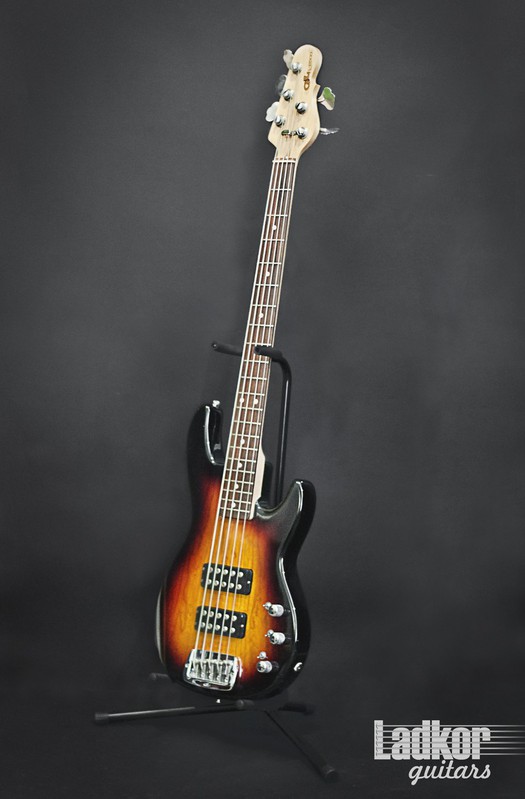 G&L L-2500 USA Leo Fender Tobacco Sunburst 5 String Bass