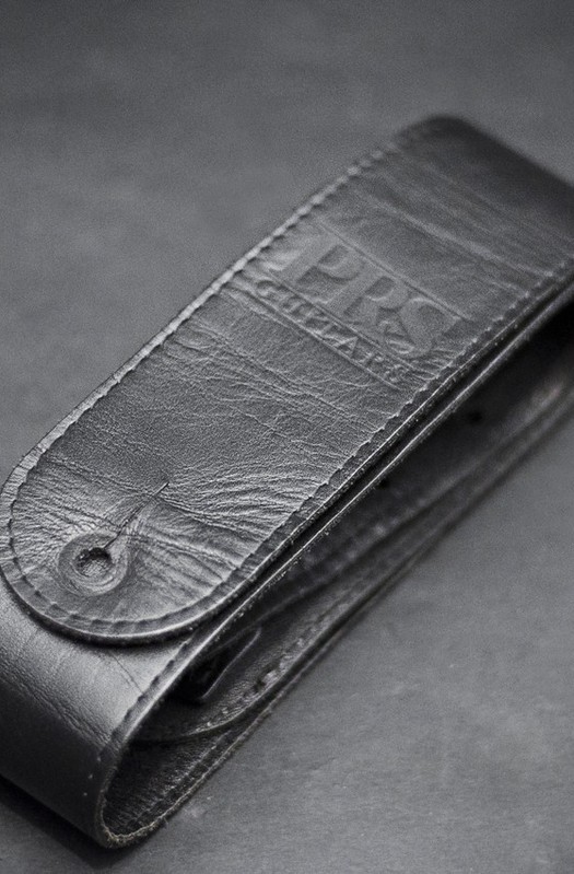 PRS Logo Leather Strap Black