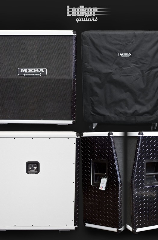 Mesa Boogie 4x12 Slant Cabinet White Bronco Diamond Black Plate Sides Custom Order NEW