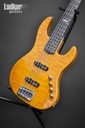 ESP LTD Elite J5 Quilted See Thru Amber Orange Jazz Bass V String Bass Japan