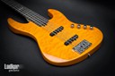 ESP LTD Elite J5 Quilted See Thru Amber Orange Jazz Bass V String Bass Japan