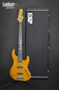 ESP LTD Elite J5 Quilted See Thru Amber Orange Jazz Bass V String Bass Japan