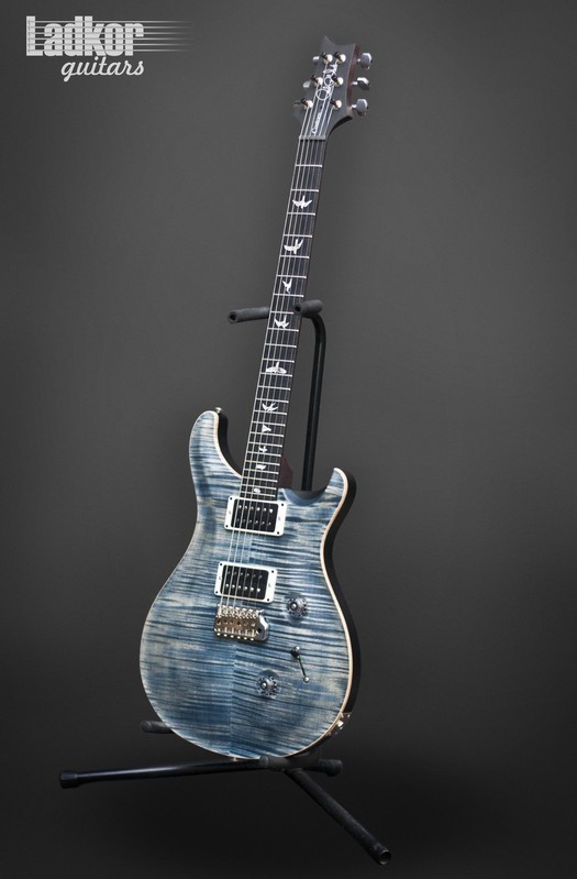 2016 PRS Custom 24 10 Top Satin Faded Whale Blue Rosewood Neck Ebony Fretboard NEW