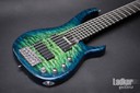 Modulus Quantum Q6 Quilt Blue Green Burst 6 String Bass