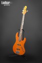 ESP LTD Elite J5 Quilted See Thru Amber Orange Jazz Bass V String Bass Japan