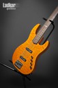 ESP LTD Elite J5 Quilted See Thru Amber Orange Jazz Bass V String Bass Japan