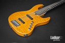 ESP LTD Elite J5 Quilted See Thru Amber Orange Jazz Bass V String Bass Japan