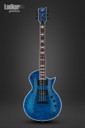 ESP LTD EC-1000 Piezo See Thru Blue Quilt Top NEW LEC1000PIEZOQMSTB