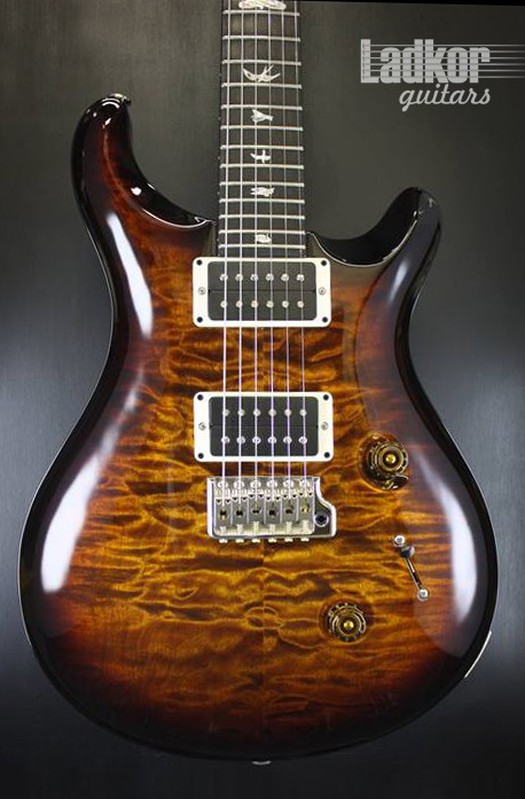 2017 PRS Custom 24 Black Gold Burst Quilt Top Ebony Fretboard NEW