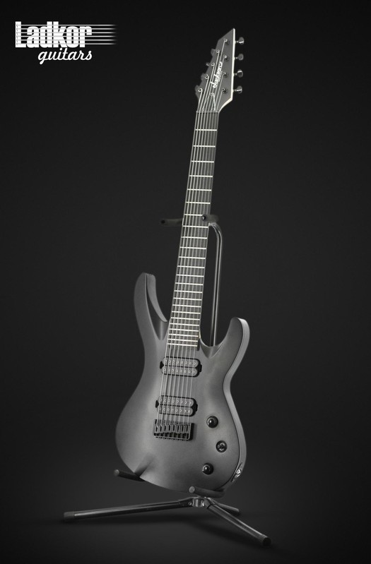 Jackson USA Select B8 Satin Black Deluxe Neck-Thru DiMarzio D Activator 8  String Baritone