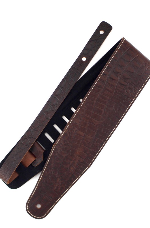 Ремень для бас гитары Richter Bass Strap Beaver's Tail Cayman Brown 1050