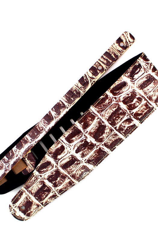 Ремень для бас гитары Richter Bass Strap  Beaver's Tail  Croco Natural 1051