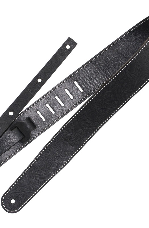 Ремень гитарный Richter GUITAR STRAP RAW II CONTOUR WESTERN ROSE BLACK 1489