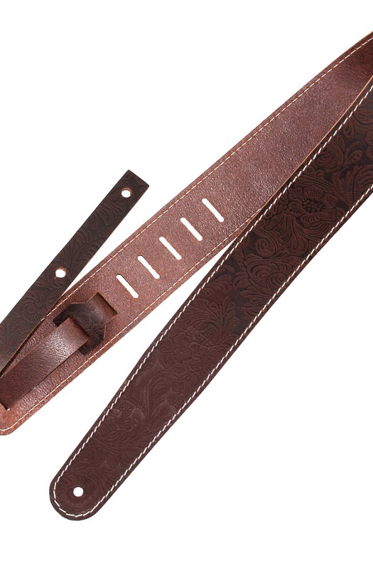 Ремень гитарный Richter GUITAR STRAP RAW II CONTOUR WESTERN ROSE BROWN 1490