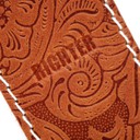 Ремень гитарный Richter GUITAR STRAP RAW II CONTOUR WESTERN ROSE TAN 1491