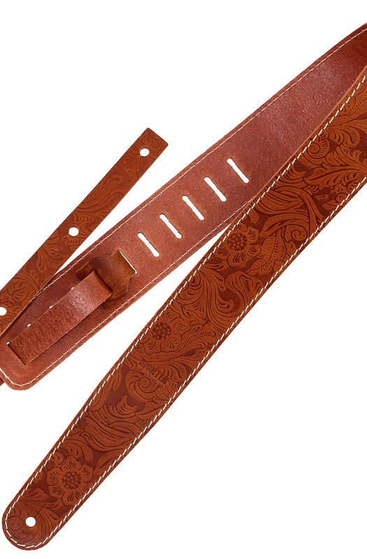 Ремень гитарный Richter GUITAR STRAP RAW II CONTOUR WESTERN ROSE TAN 1491