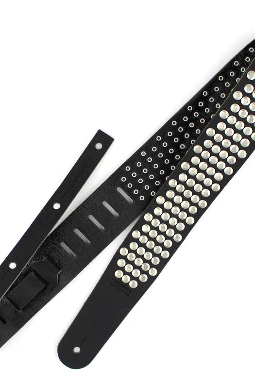 Ремень гитарный Richter GUITAR STRAP RAW II RIVET BLACK / OLD SILVER 1320