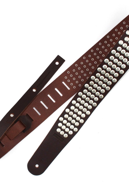 Ремень гитарный Richter GUITAR STRAP  RAW II RIVET  BROWN / OLD SILVER  1321