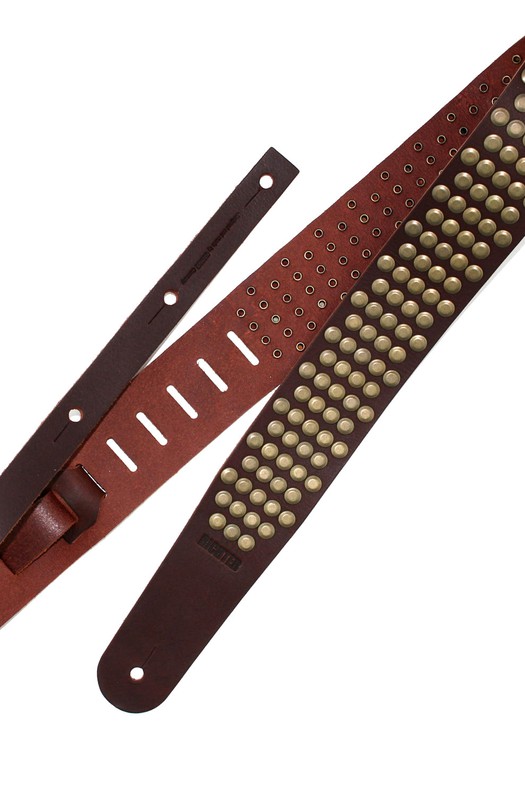 Ремень гитарный Richter GUITAR STRAP RAW II RIVET BROWN / OLD GOLD 1323