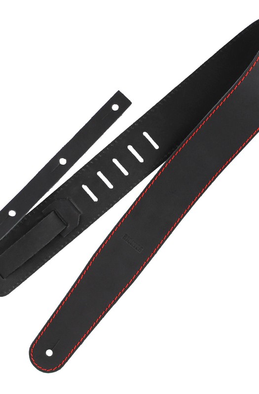 Ремень гитарный Richter GUITAR STRAP  RAW II CONTOUR VINTAGE BLACK / RED 1518