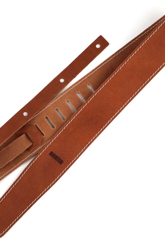 Ремень гитарный Richter GUITAR STRAP  RAW II CONTOUR WAXYSUEDE BROWN 1553