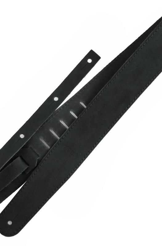 Ремень гитарный Richter GUITAR STRAP RAW II CONTOUR WAXY SUEDE BLACK 1554