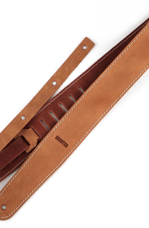 Ремень гитарный Richter GUITAR STRAP RAW II CONTOUR  WAXY SUEDE NATURAL 1558