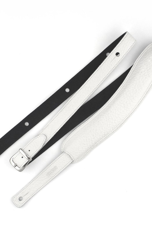 Ремень гитарный Richter GUITAR STRAP SLIM DELUXE XL BELUGA WHITE 1019