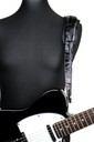 Ремень гитарный Richter GUITAR STRAP SLIM DELUXE  CROCO BLACK 1028