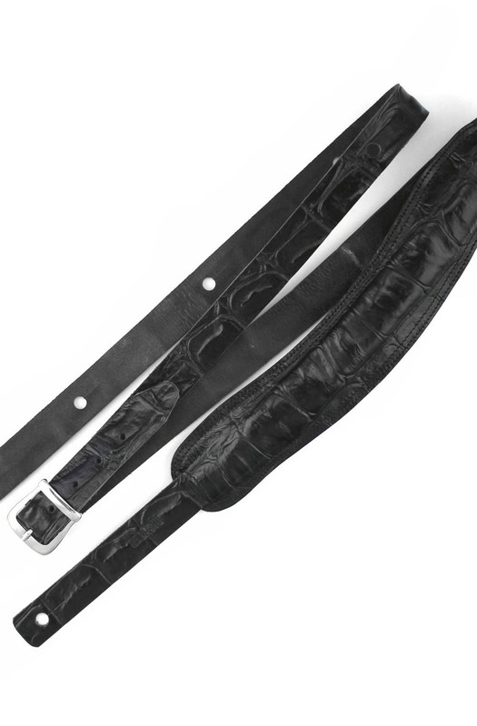 Ремень гитарный Richter GUITAR STRAP SLIM DELUXE XL CROCO BLACK 1029