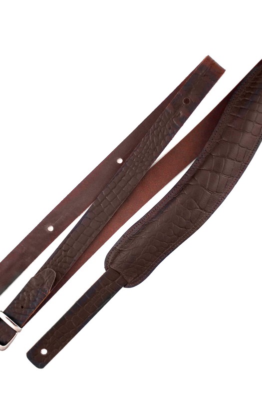 Ремень гитарный Richter GUITAR STRAP SLIM DELUXE XL CAYMAN BROWN 1033