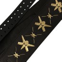 Ремень гитарный Richter WILL ADLER GUITAR STRAP BLACK / GOLD 1505WA-G