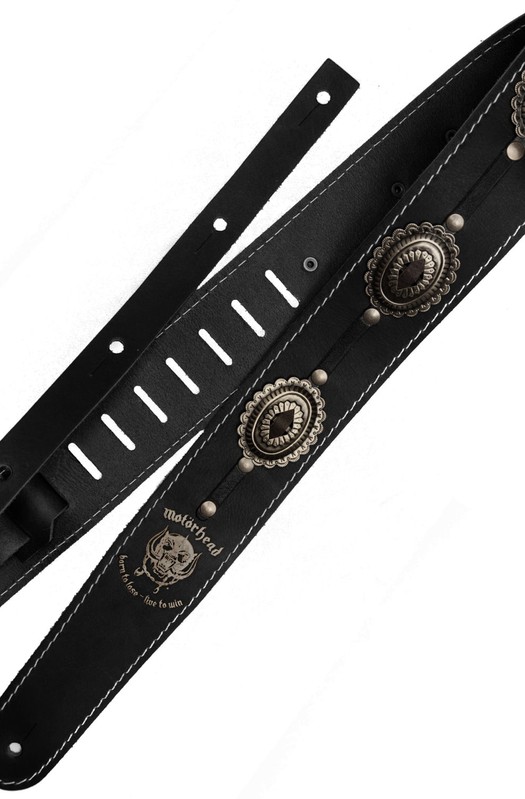 Ремень гитарный Richter MOTÖRHEAD GUITAR STRAP BLACK / OLD SILVER 1565