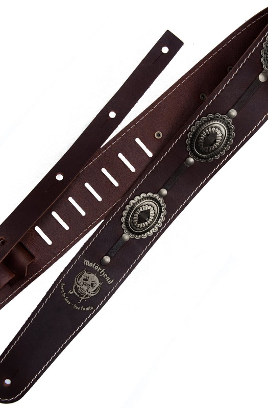 Ремень гитарный Richter Guitar MOTÖRHEAD  GUITAR STRAP BROWN / OLD SILVER 1567