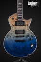 ESP LTD EC-1000 Poplar Burl Blue Natural Fade Deluxe Eclipse NEW