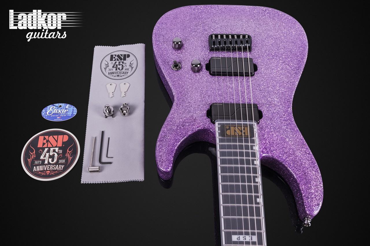 ESP E-II Horizon NT-7B Hipshot Purple Sparkle 7 String Baritone