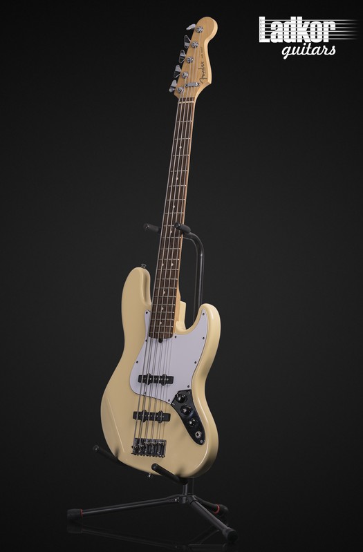 1996 Fender American Standard Jazz Bass V Olympic White 50th Anniversary