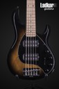 2014 Ernie Ball Music Man StingRay 5 HH Vintage Tobacco Burst V String Bass