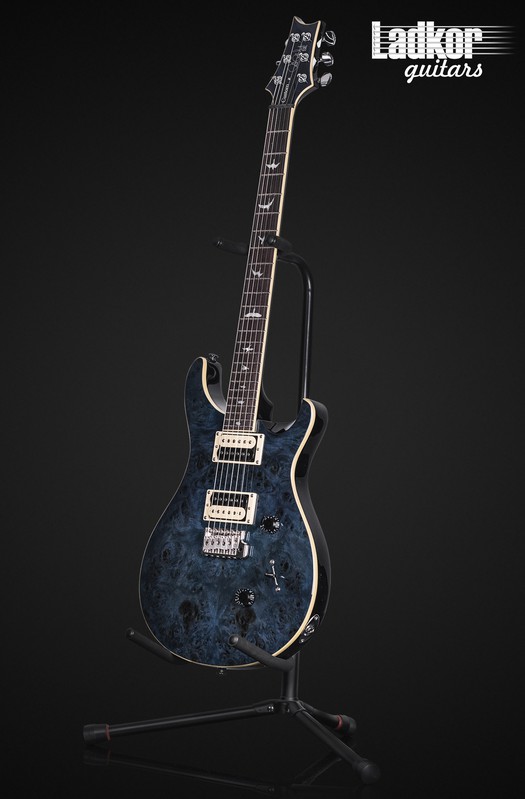 2020 PRS SE Custom 24 Poplar Burl Whale Blue Limited Edition NEW