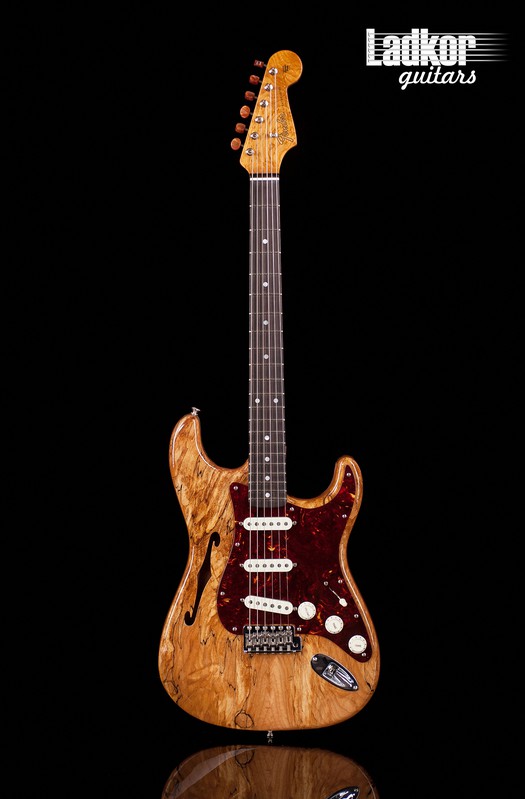 2020 Fender Custom Shop Artisan Spalted Strat Thinline Stratocaster Aged Natural NEW