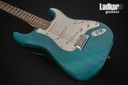 2000 Fender American Deluxe Stratocaster Teal Green Transparent SSS Ash Rosewood