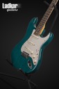 2000 Fender American Deluxe Stratocaster Teal Green Transparent SSS Ash Rosewood