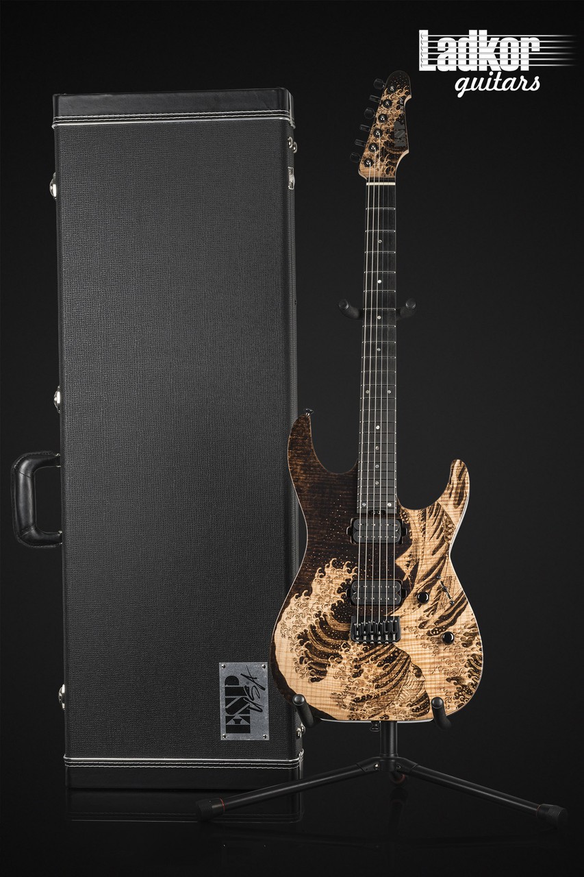 muroto ESP USA M-II HT Dino Muradian The Great Wave Pyrograph 1 Of