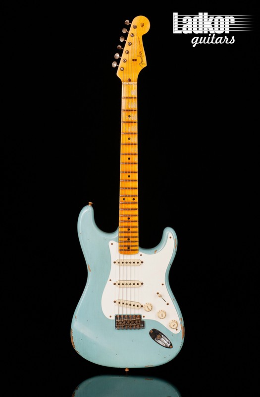 2021 Fender Custom Shop 1957 Stratocaster Relic Faded Aged Daphne Blue NEW